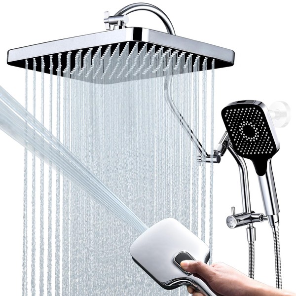 V-Frankness 13-Inch Shower Heads with Multi-Function Handheld Sprayer Combo, 3-Way