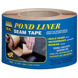 Tite Seal PLST325 Self Adhesive Double Sided Butyl Pond Seam Tape, 3" by 25'
