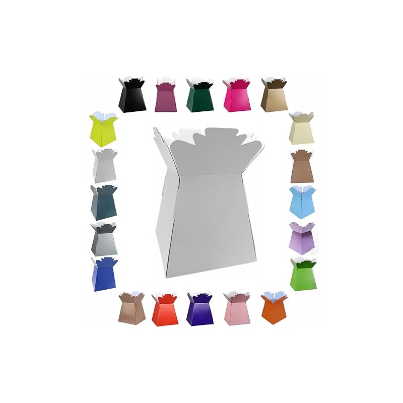 Glossy Vibrant Bouquet, Flower Box/Vase - Transportation Display, Presentation Boxes