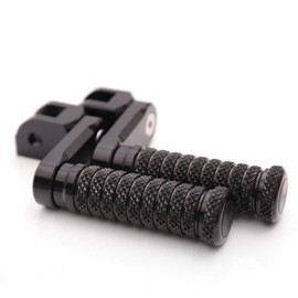 MC MOTOPARTS M-Grip Black 40mm Lowering CNC Front Rider Foot Pegs Compatible with TL1000R 98-03 TL1000S 97-01 Hayabusa