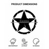 YIPFEN Star Car Stickers, Set of 2, Black, 15 cm,