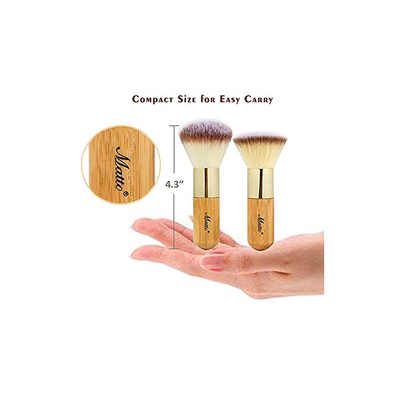 Matto Bamboo Set de pinceles de maquillaje Kabuki, 2 Piezas,