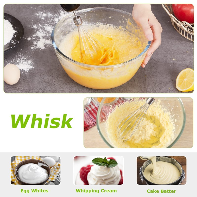 Bonsenkitchen 4-in-1 Immersion Blender Handheld, 20 Speeds Hand Blender with