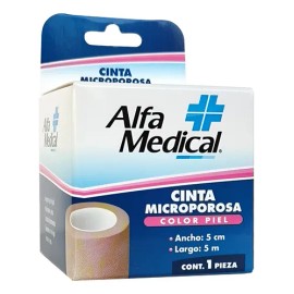 Alfa Medical Cinta Microporosa Color Piel 5x5 Cm 1 Pza.