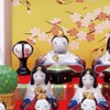 Yakushi Kiln Dyed Nishiki Flower Pattern Decorative Hina (Three Tier