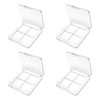 yueton 4PCS Empty Lipstick Palette Clear Acrylic Lipstick Box DIY