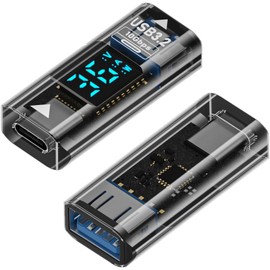 LUIRSAY USB C to USB Adapter 10Gbps 12V/3A LED Display Type A Adapter for Computer/Laptops/U-Disk/Hard Drive/Smartphone