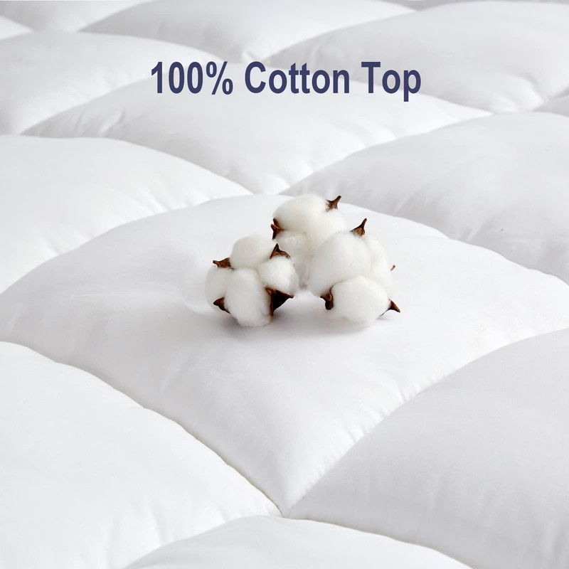 HYPREST Extra Thick Mattress Topper Queen, Pillow Top Mattress Topper