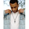 Supcare Men's Cross Necklaces, Stainless Steel Plain Cross Pendant Talisman