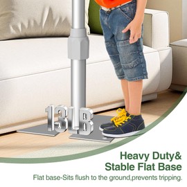 EMART Pipe and Drape Backdrop Stand Kit, 8.9ftx10ft Heavy Duty Adjustable Photo Background, Metal Frame with Flat Base for Wedding, Birthday Party, Banquet Decorations - Silver