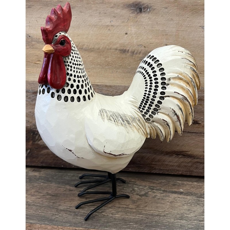 Generic Rooster Farmhouse Style Decor Standing Statue, 11 x 9