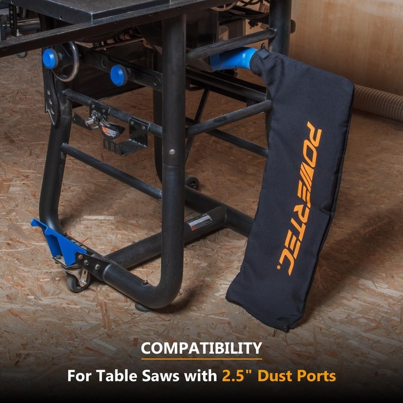 POWERTEC 72040 Table Saw Dust Collector Bag Fits 10" Tablesaws