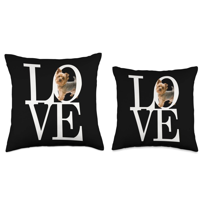 Love Australian Silky Terrier Throw Pillow