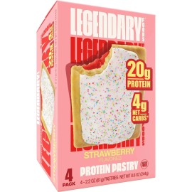 Legendary Foods Protein Pastry - Strawberry 4 Pack | Protein Snack | Keto Friend