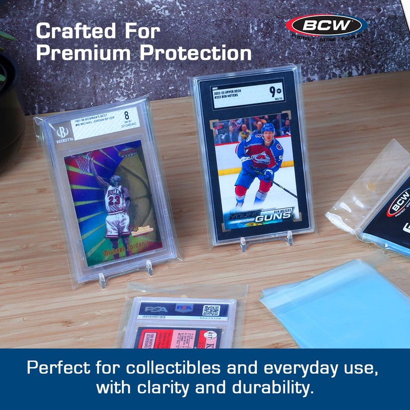 BCW Resealable Graded Card Sleeves | 100 Pack | Universal