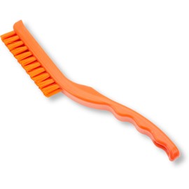 SPARTA Detail Brush Grout Brush, Crevice Brush with Hanging Hole for Bathroom, Kitchens, Countertop, Plastic, 9 Inches, Orange, (Pack of 6)