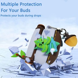 SKPY Korok Yahaha Backpack Fashion Funny Cute Case for AirPods 3rd Generation Silicone Antifall Cover with Luminous Pendant for Boys Girls Womens Mens