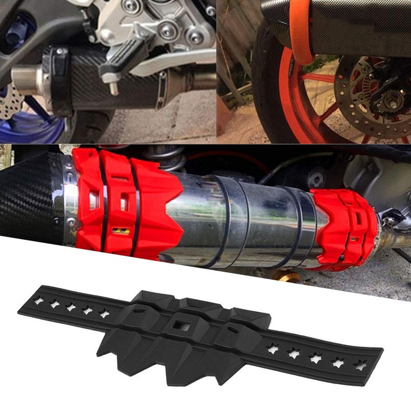 Exhaust Cover with Anti-Hot Ring, Universal Motorcycle Exhaust Protector Cover
