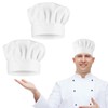 TIESOME 2PCS Adjustable Elastic Chef Hat, Reusable and Washable Durable