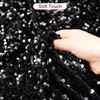 sourcing map Sequin Fabric Black, 2 Yards Length 3.9 Feet