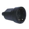 Silver Electronics 9231 Schuko Socket Plug, Black, Hembra