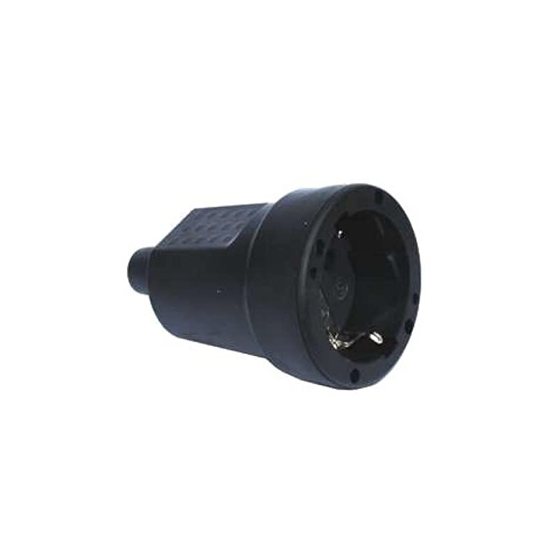 Silver Electronics 9231 Schuko Socket Plug, Black, Hembra