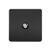 Knightsbridge SF0150MB (Non-Isolated) Screwless 1-Gang Sat Tv Outlet, Matt Black