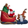 Gemmy Animated Christmas Inflatable Santa in Sleigh, 7 ft Tall,
