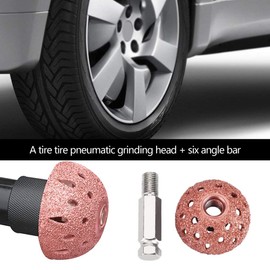 For Car Tyre Spreders-Tire Buffing Wheel,38Mm Tire Repair Grinding Head Coarse Grit Buffing Wheel With Linking Rod
