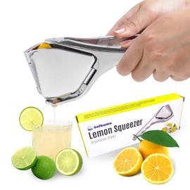 Sofkumo Heavy‑Duty Stainless Steel Lemon Squeezer | Hand Press Citrus Juicer for Lemons, Limes & Oranges – Ergonomic, Rust‑Proof, Dishwasher Safe