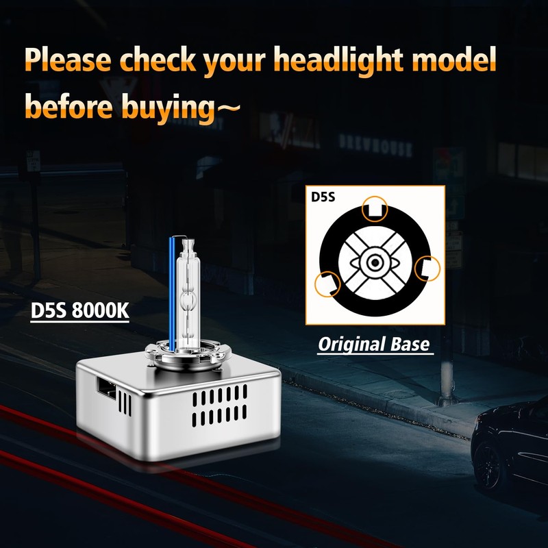 Asasytal D5S Xenon Bulb High Low Beam 8000K Cool White