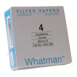 Whatman 1004-125 Quantitative Filter Paper Circles, 20-25 Micron, 3.7 s/100mL/sq inch Flow Rate, Grade 4, 125mm Diameter (Pack of 100)