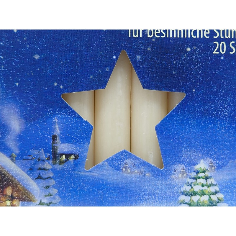 Pyramidenkerzen 13 mm 20 Stück, Champagner