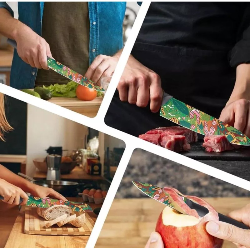 Marco Almond Knife Set - 6 Stainless Steel Kitchen Knives