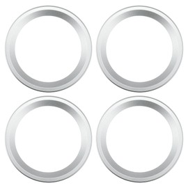 ACROPIX Universal 4" Subwoofer Speaker Rings Cover Spacers Speaker Audio Decorative Circle without Mesh Grille ABS Silver Tone - Pack of 4