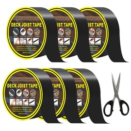 VUAOHIY Joist Tape for Decking 2'' x 50', Weather Resistance Deck Joist Tape 2 Inch, Anti-Corrosion and Waterproof Buylt Tape, Self Adhesive Tapes for Wood Decks Beams Roof (6 Rolls)