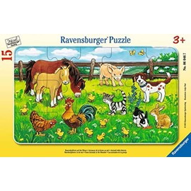 Ravensburger Children's Puzzle 06046 Farm Animals on the Meadow, Puzzle Mat