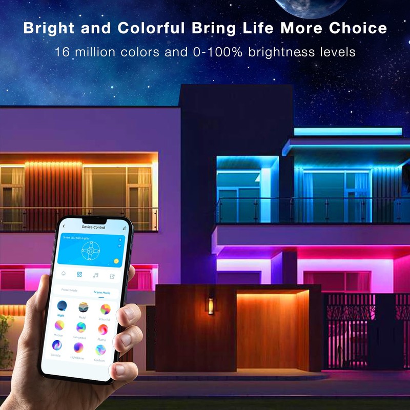 Outdoor LED Strip Lights Waterproof 200ft, IP67 Waterproof LED Light