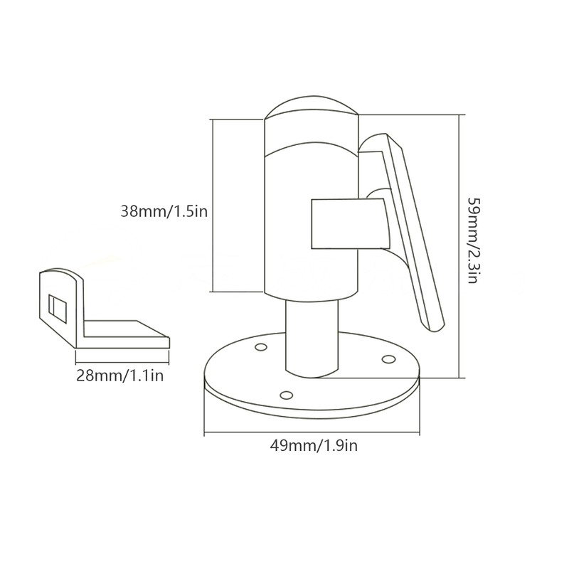 Door Stop Catch Set 316 Stainless Steel Holder Vibration Proof