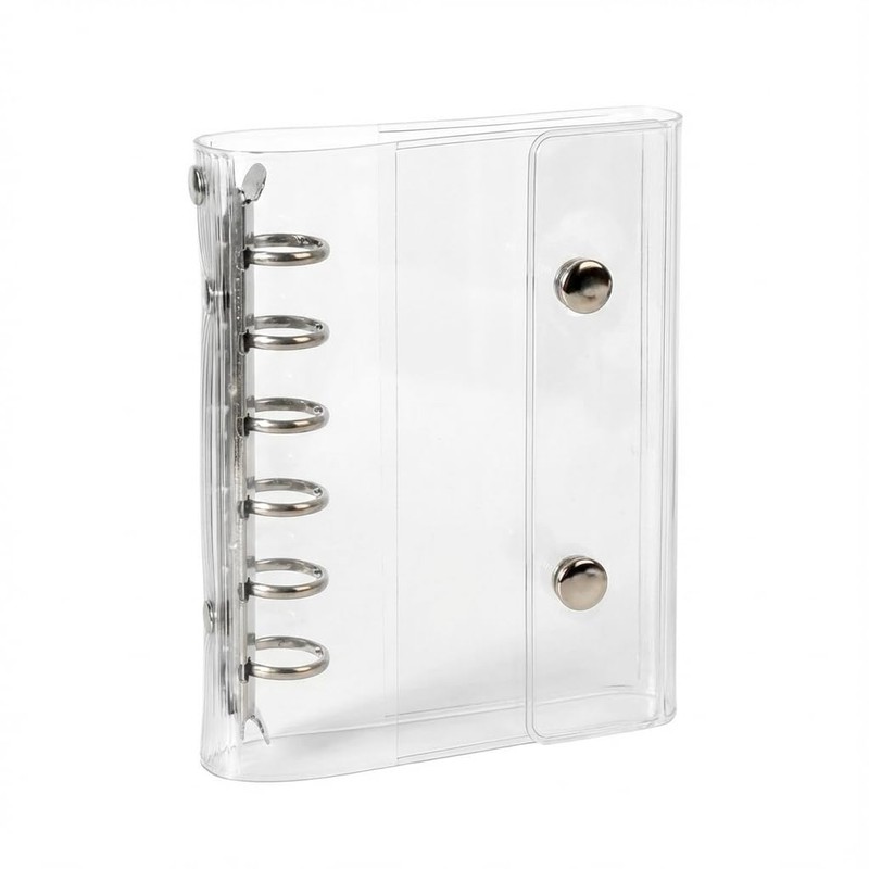 Sentyo Binder Notebook, A7, Mini Seal Pad, 10 Sheets, Transparent,