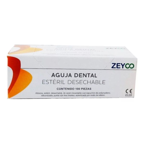 Zeyco Aguja Dental Estéril Desechable Zeyco 30g (.30x 21mm) Corta