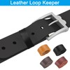 PATIKIL Leather Loop Keeper, Pack of 4 Leather Loops Belt