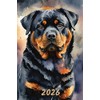 2026: Small Monthly Calendar Planner - Watercolor Rottweiler Dog