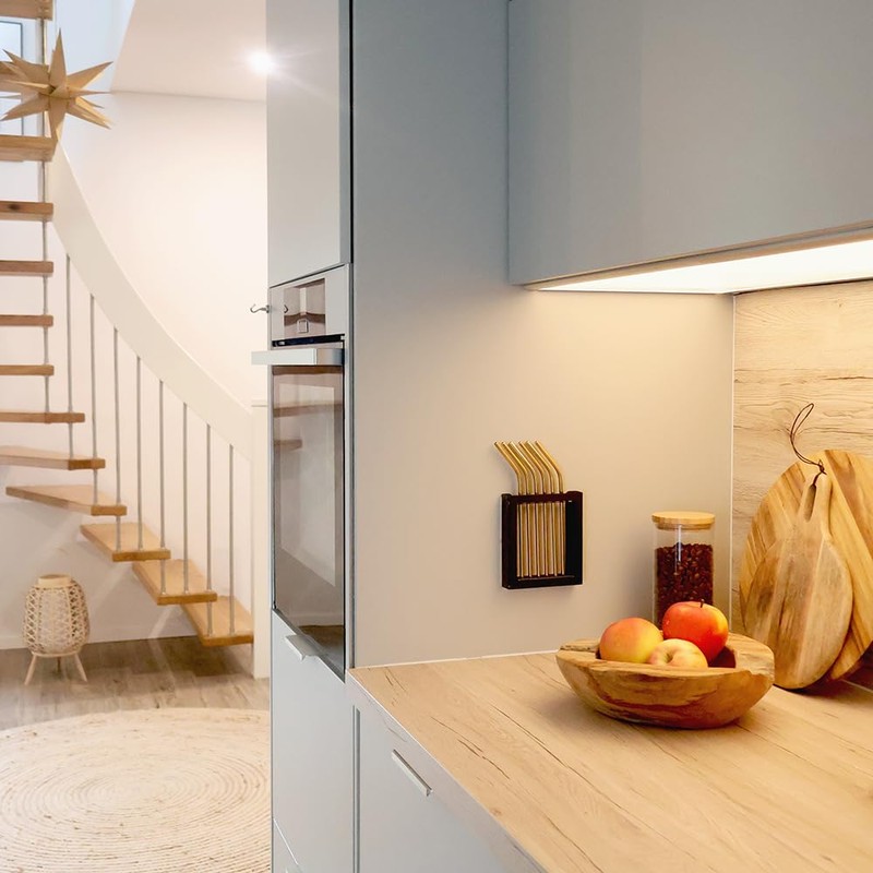 Straw Holder (Black) Reusable Drinking Straws Storage for Reusable Drinking