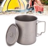 750ml Outdoor Titanium Water Mugs With Folding Handles Portable Camping