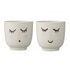 Bloomingville Smilla Small Mugs, White, Ceramic ,Set of 2