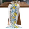 Yellow Summer Lemon Chiffon Table Runner 120 Inches Long, Voile