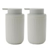 BosilunLife Grey Soap Dispenser Set - 2 Pack 12oz Ceramic