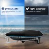 Heavy Duty Jon Boat Cover, 14.1ft-17ft Marine Grade Waterproof Tarp