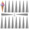 Cream Horn Molds 16pcs Large Size 4.7 inch Baking Cones Stainless Steel Roll Horn Forms Conical Danish Pastry Croissant Cones Moulds